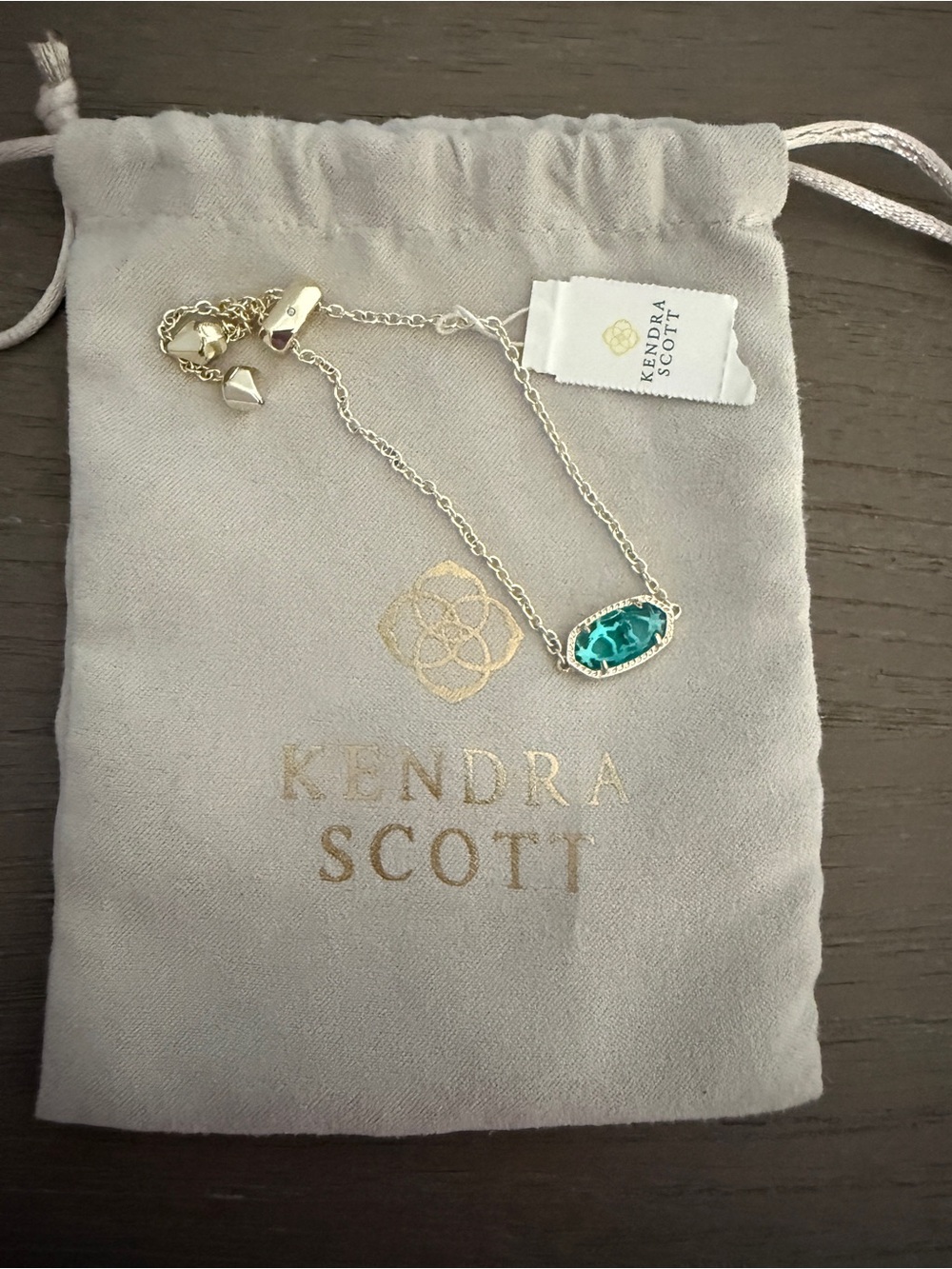 Kendra Scott Elaina Gold Adjustable Chain Bracelet in London Blue Glass